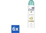 Dove - Deodorante - Spray Go Fresh Pear & Aloe - Fragranza Fresca E Curativa - 250 Ml - Confezione Risparmio - 6 Pezzi