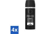 Axe Deodorant Bodyspray Nero 150 Ml - Confezione Risparmio - 4 Pezzi