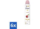 Dove - Deodorante - Spray Go Fresh - Melograno - Fragranza Fruttata - 250 Ml - Confezione Risparmio - 6 Pezzi