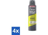 Dove - Deodorante - Men Care Sport Active Fresh - Rinfrescante Ed Energizzante - 150 Ml - Confezione Risparmio - 4 Pezzi