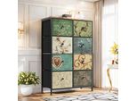 Cassettiera Fortuna Lai Con 8 Cassetti In Tessuto, Credenza Per Cucina, Ufficio, Corridoio, Mobile Tv