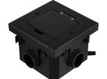 Presa Da Incasso In Acciaio Inox IP44 Con Coperchio A Cerniera I Serie AP-1 Nero