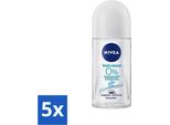 Nivea - Roll-On - Senza Alluminio - Fresco Naturale - 0% Alluminio - 50 Ml - Confezione Risparmio - 5 Pezzi