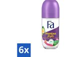 Fa - Deodorante Roller - Ipanema Nights - Passion Fruit & Night Jasmine - Protezione 24 Ore - 50 Ml - Confezione Risparmio - 6 Pezzi