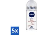 Nivea - Deo Roll-On - Talco Sensation - Antitraspirante - 50 Ml - Confezione Risparmio - 5 Pezzi