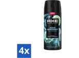 Axe Deodorante Spray Corpo Aqua Bergamotto 150 Ml - Confezione Risparmio - 4 Pezzi