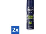 Nivea Men Deodorant Spray - Freshness Power - 48 Ore Di Lunga Durata - 150 Ml - Confezione Risparmio - 2 Pezzi