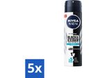Nivea Men Deodorant Spray Invisible For Black & White Fresh 150 Ml - Confezione Risparmio - 5 Pezzi