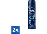 Nivea - Uomo - Deodorante - Spray - Ultra Charge - 150 Ml - Confezione Risparmio - 2 Pezzi