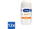 Sanex Deodorant Roller Zero% Pelle Sensibile 50 Ml - Confezione Risparmio - 12 Pezzi