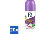 Fa - Deodorante Roller - Ipanema Nights - Passion Fruit & Night Jasmine - Protezione 24 Ore - 50 Ml - Confezione Risparmio - 20 Pezzi