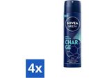 Nivea - Uomo - Deodorante - Spray - Ultra Charge - 150 Ml - Confezione Risparmio - 4 Pezzi