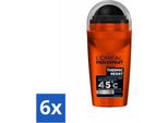 L'oréAl Men Expert Deodorant Roller Thermic Resist 50 Ml - Confezione Risparmio - 6 Pezzi