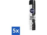Nivea - Uomo - Deodorante - Spray - Black & White Invisible Original - 150 Ml - Confezione Risparmio - 5 Pezzi