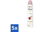 Dove - Deodorante - Spray Go Fresh - Melograno - Fragranza Fruttata - 250 Ml - Confezione Risparmio - 5 Pezzi