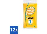 Bic - Lamette - Sensitive - Monolama - Lame Usa E Getta - 5 Lamette - Confezione Risparmio - 12 Pezzi