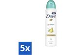 Dove - Deodorante - Spray Go Fresh Pear & Aloe - Fragranza Fresca E Curativa - 250 Ml - Confezione Risparmio - 5 Pezzi
