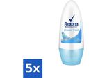 Rexona - Shower Fresh - Deodorante Roll-On - 50 Ml - Confezione Risparmio - 5 Pezzi