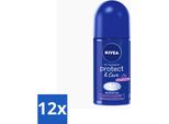 Nivea - Protect & Care - Deodorante - Roll-On - 50 Ml - Confezione Risparmio - 12 Pezzi