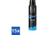 Fa Men - Deodorante Spray Corpo - Kick-Off - Rinfrescante - Protezione 48 Ore - 150 Ml - Confezione Risparmio - 15 Pezzi