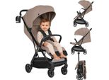Lionelo Buggy Bess Passeggino Da 6 Mesi A 22 Kg, Pieghevole, Ruote A 360°, Leggero 7,5 Kg - Beige