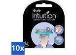 Wilkinson - Lame Di Ricarica Intuition Sensitive Touch - Con Aloe Vera - 3 Lamette - Confezione Risparmio - 10 Pezzi