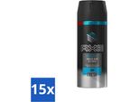 Axe - Deodorante Bodyspray - 48Hrs Fresh - Ice Chill - Menta E Limone Congelati - 150 Ml - Confezione Risparmio - 15 Pezzi
