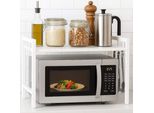 Dandibo Scaffale Da Cucina Regolabile Bianco Per Piano Di Lavoro In Piedi 2 Livelli 40-64 Cm Scaffale Da Cucina 96683 Scaffale In Piedi