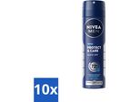 Nivea Men Deodorant Spray Protect & Care 150 Ml - Confezione Risparmio - 10 Pezzi