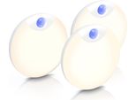 Bearware Luce Notturna A Led, 3X Luce Per Armadi Con Rilevatore Di Movimento, Set Di 3, Batteria Ricaricabile, USB-C, Dimmerabile, Bianco Neutro, Timer 20 S, 5-50 Lm, Sensore Di Luce, Supporto Magnetico