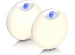 Bearware Luce Notturna A Led, 2X Luce Per Armadi Con Rilevatore Di Movimento, Set Di 2, Batteria Ricaricabile, USB-C, Dimmerabile, Bianco Neutro, Timer 20 S, 5-50 Lm, Sensore Di Luce, Supporto Magnetico