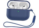 Inf Custodia Protettiva In Silicone Per Apple Airpods Pro 3 Con Cordino Blu
