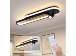 Zmh Lampada Da Soffitto A Led Lampada Da Soggiorno 46W Nero Dimmerabile Faretto Da Soffitto Telecomando Lampada Da Cucina Moderna 3000K - 6500K Lampada Da Camera Da Letto