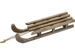 Slitta Decorativa In Legno Naturale Con Corda - 46 X 12 Cm - Slitta Decorativa In Legno Con Corda Naturale Per L'artigianato E La Decorazione