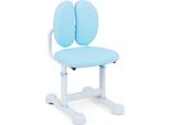 Sedia Da Scrivania Per Bambini Costway, Altezza Seduta 35-43 Cm, Sedia Da Scrivania Per Bambini Con Schienale, Sedia Da Ufficio, Sedia Per Bambini Da 3+, Blu