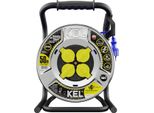 Avvolgicavo 50M Heavy Line Blu Con Tamburo In Metallo E 4 Prese Da 230 V