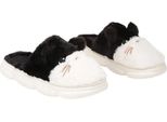 Pantofole Isolate Da Donna Pantofole Foderate In Piuma D'oca Gattino Nero Taglia 38/39