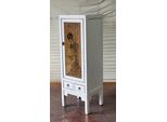 Antico Mobile Cinese Di 131 Cm Di Altezza Con Ante A Motivo Geisha Di Colore Bianco