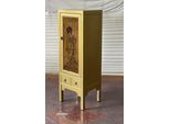 Antico Mobile Cinese Di 131 Cm Di Altezza Con Porta A Motivo Geisha Colore Oro