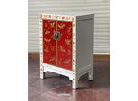 Antico Cassettone Cinese Altezza 85 Cm 2 Ante Nero Con Argento