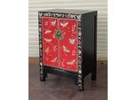 Antico Cassettone Cinese Altezza 85 Cm 2 Ante Nero Con Argento
