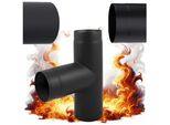 Raccordo A T 90° Ø 130 Mm Nero Per Stufa – T Di Scarico Per Condotto Fumi – Tubo A T Per Canna Fumaria, Stufa A Legna, Pellet E Camino