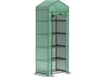 Serra Outsunny Con Porta Avvolgibile, Ripiani, Serra In Pellicola D'acciaio Resistente All'inverno, Serra Per Balcone, Giardino, Casa Per Pomodori 69 X 49 X 193 Cm, Serra Per Pomodori, Ortaggi, Fiori, Verde