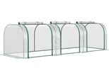 Serra In Plastica Fortuna Lai, Serra, Serra Con Porta, Semenzaio, Serra Per Piante, Coltivazione Di Piante, Acciaio, Trasparente, 295 X 100 X 80 Cm