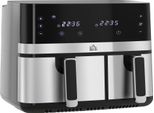 Homcom Friggitrice Ad Aria Calda Da 8,5 Litri Con Doppia Camera, Ricetta 8 In 1, Friggitrice Ad Aria Con Rivestimento Antiaderente, Touch Screen, Senza Olio, Nero