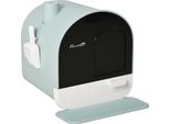 Fortuna Lai Lettiera Con Coperchio Lettiera Per Gatti Fino A 5 Kg, Con Coperchio, Tappetino Per Lettiera, Plastica, Verde, 43X44X47 Cm