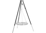 Barbecue A Treppiede Bbq-Toro Con Griglia Ø 50 Cm, 110 - 175 Cm, Nero, Treppiede Per Barbecue Orientabile
