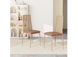 Cdglobal Set Di 2 Sedie Da Pranzo In Lino Sedia Da Cucina In Rattan Con Schienale Intrecciato, Sedia D'accento Con Gambe In Metallo Sedia Imbottita Vintage Per Sala Da Pranzo/Cucina/Soggiorno