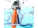 Mantona Floating Hand Grip Compatibile Con Gopro Hero 11, 10, 9, 8, 7, 6 - Monopiede Impermeabile Per Action Camera, Impugnatura Galleggiante Per Immersioni E Subacquea