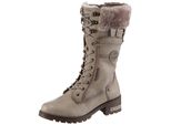 Winterstiefel Mustang Shoes "Haukea", Damen, Gr. 37, Normalschaft, Beige, Lederimitat, Textil, Used, Schuhe Winterstiefel, Snowboots, Winterstiefel Mit Tex-Membrane